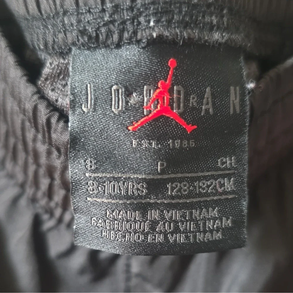 Jordan Jumpman Boys Black Jogger Pants Pull-On Mesh Elastic Waist S 23